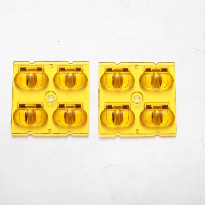 অ্যাম্বার কালার PMMA TYPE2-M SMD5050 স্ট্রিট লাইট লেন্স 60x155 ডিগ্রি