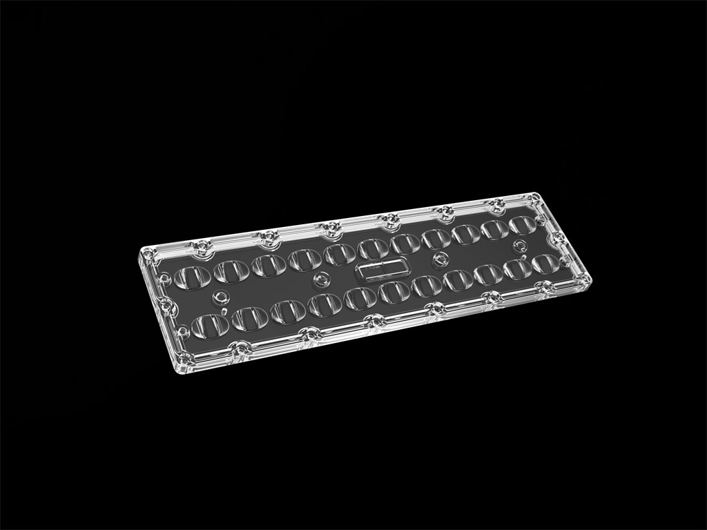TYPEII-M LED স্ট্রিট লাইট লেন্স SMD7070 22IN1 80*150 ডিগ্রি হাই পাওয়ার LED লেন্স