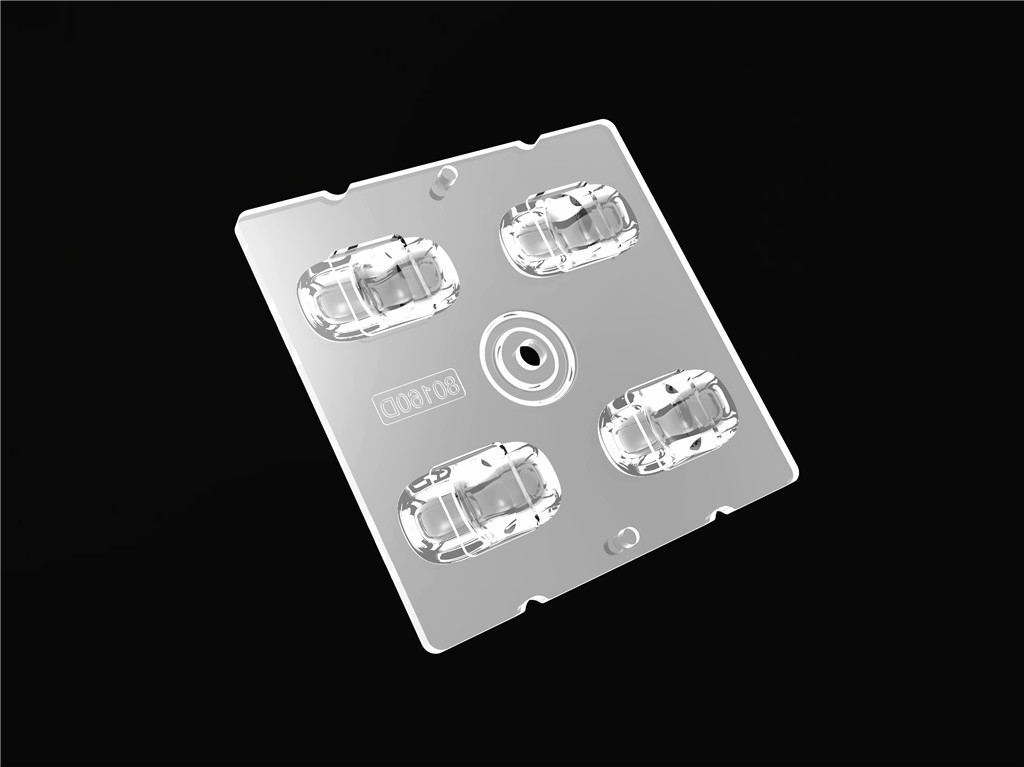 4IN1 50*50mm 80*160 ডিগ্রি লেন্স বিম এঙ্গেল LED স্ট্রিট লাইটিং মডিউল পৌর আলোর জন্য
