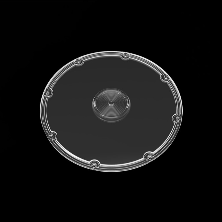 Φ206mm স্পার্ক - উচ্চ বে ইউএফও LED অপটিক্যাল লেন্স 120 ডিগ্রী উচ্চ ক্ষমতা শিল্প এলাকা আলো জন্য