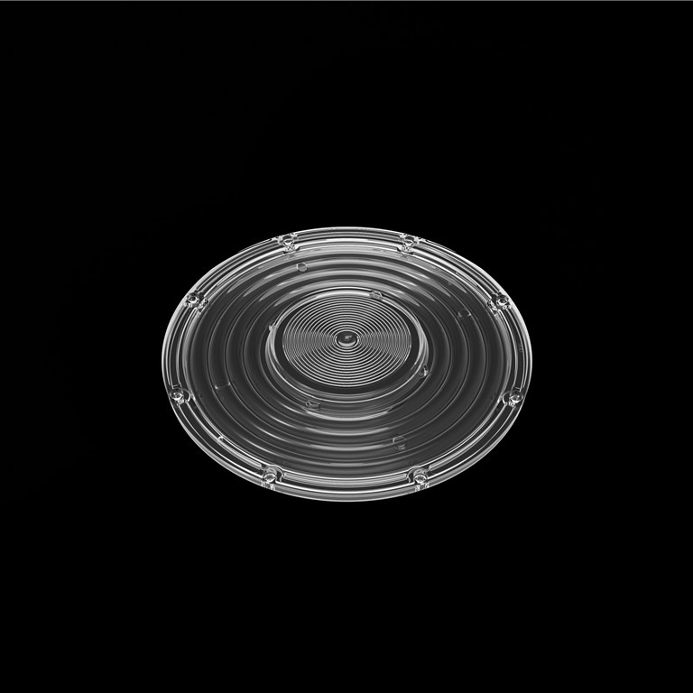 150W ইউএফও এলইডি হাই বে লাইট লেন্স এসি টাইপ 206mm / 90 ডিগ্রি 2835/ 3030 এলইডি পিসি অপটিক্স লেন্স