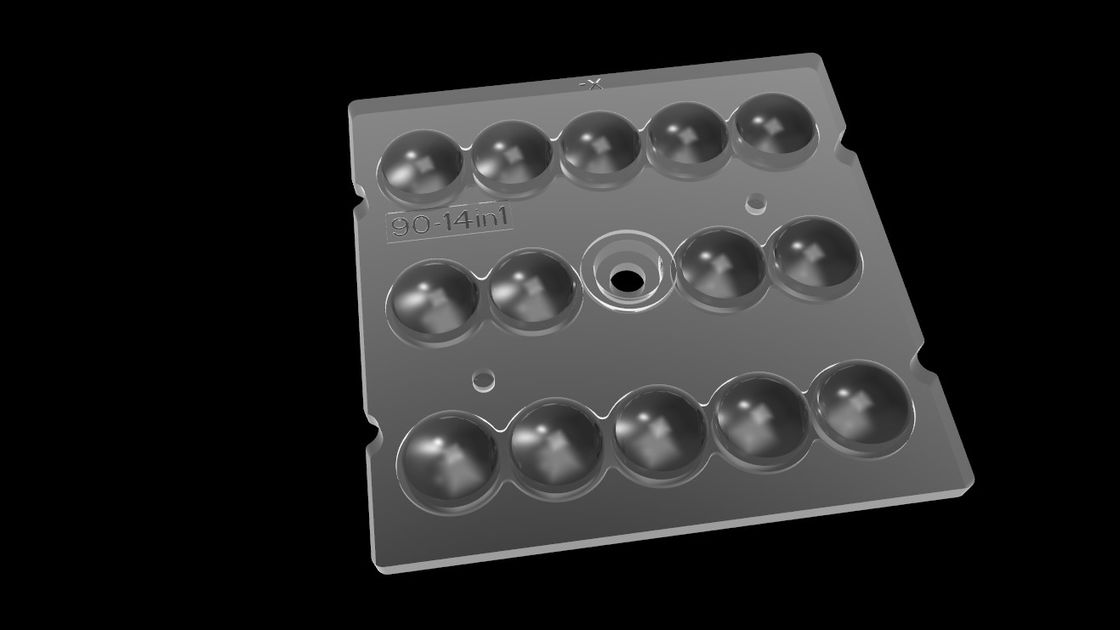 14 LED আলোর জন্য 1 PMMA অপ্টিক্স মধ্যে, 90 ডিগ্রী LED লেন্স অ্যারে টানেল লাইটিং জন্য