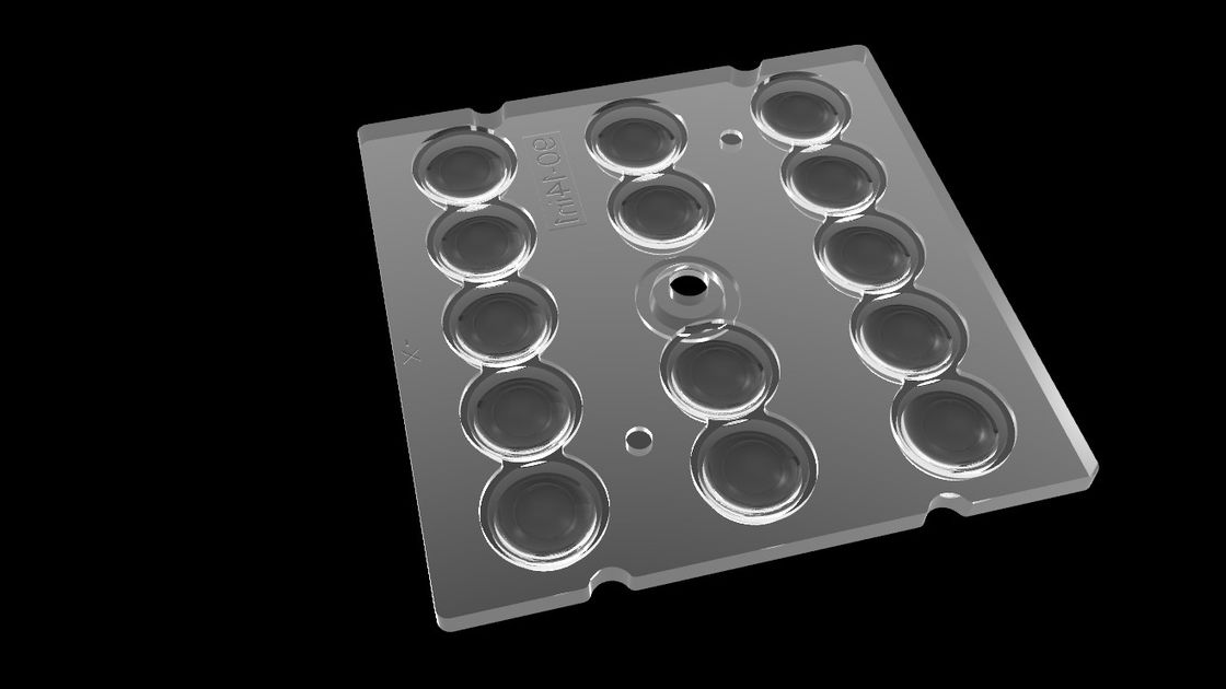 14 LED আলোর জন্য 1 PMMA অপ্টিক্স মধ্যে, 90 ডিগ্রী LED লেন্স অ্যারে টানেল লাইটিং জন্য